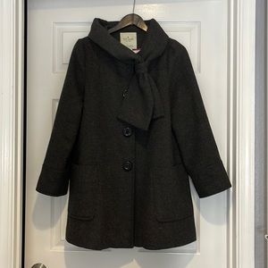Kate Spade Coat with Bow Scarf Collar